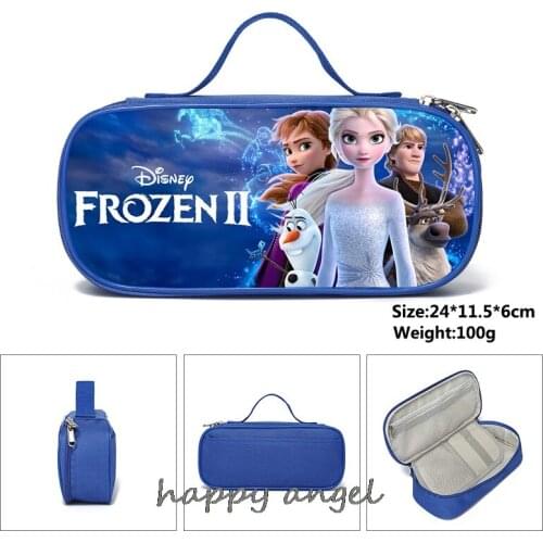 Disney Frozen Elsa Anna Girl Pencil Case Cute Princess Dress Pencil Cases Multilayer Large Capacity School Supplies For Girls