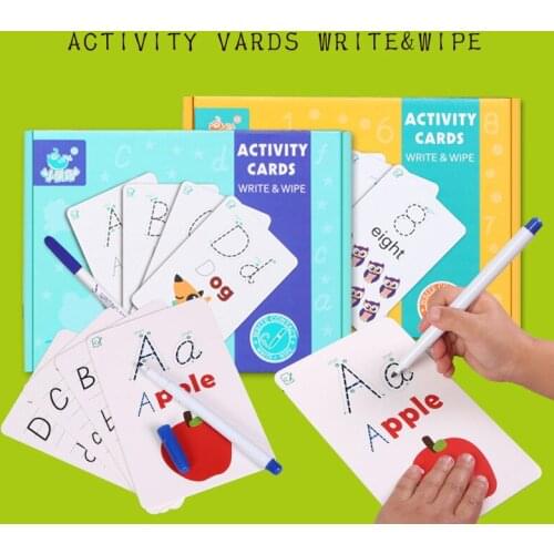 Early Education Digital Alphabet Description Card Learning Toy Alphanumeric Description Card Specification Write Educational Toy