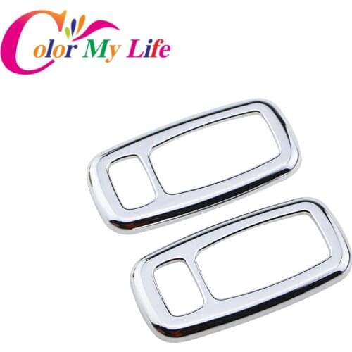 Color My Life 2Pcs Car Interior Sun Visor Makeup Lights Decorative Cover Trim Sticker For Kia Sportage R Sportager 2012 - 2015