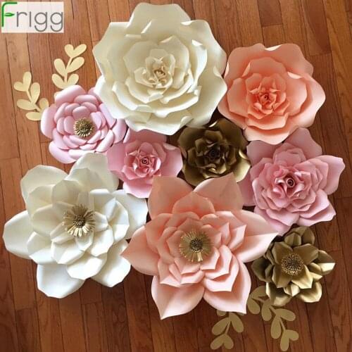 Frigg DIY Paper Flowers Wall Decorations Children Photo Background Artificial Flower For Wedding Favors And Gifts Paper Flowers