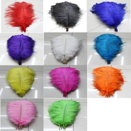 Beautiful ostrich feather 10 PCS feather length 10-12 inches / 25-30cm of wedding to decorate a variety of color optional