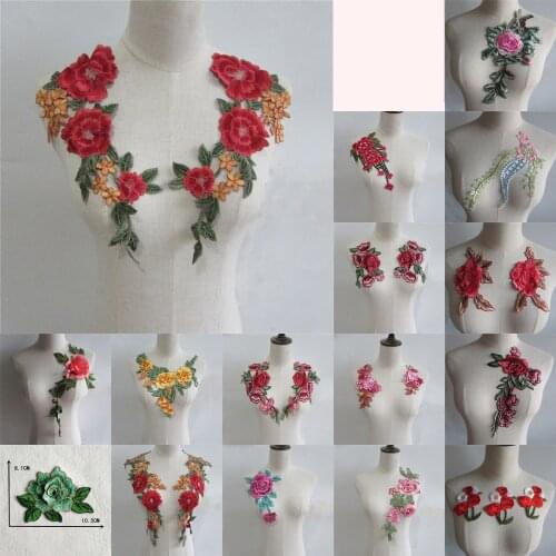 Fashion style Embroidery Applique Lace Neckline DIY Sewing Fabric Lace Collar Decoration Ladies Clothing Supplies Accessories