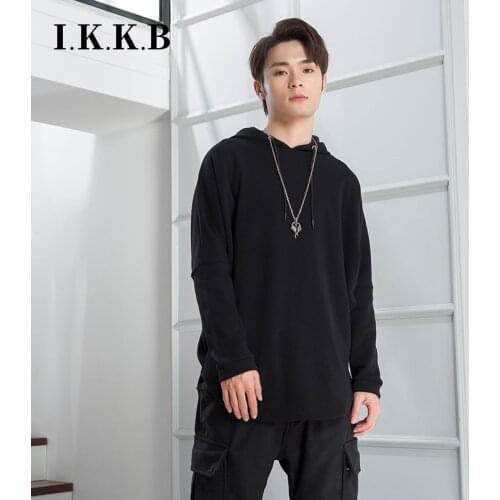 Hooded mens couple top trend hooded Plush student autumn winter loose fitting Shirt Plush medium length