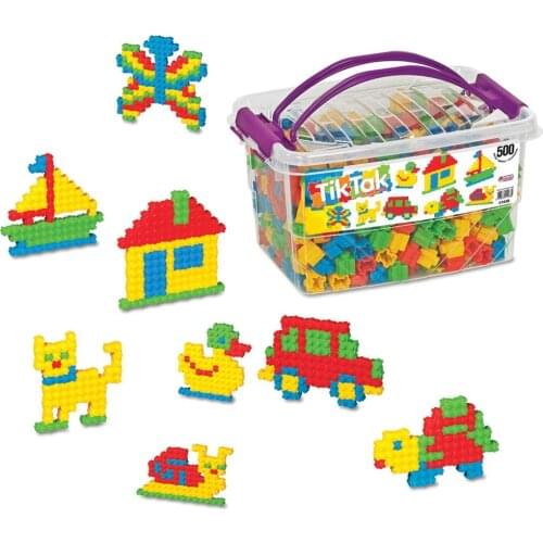 Dede Teak Tak Educational Blocks Play Set, 500 Pieces