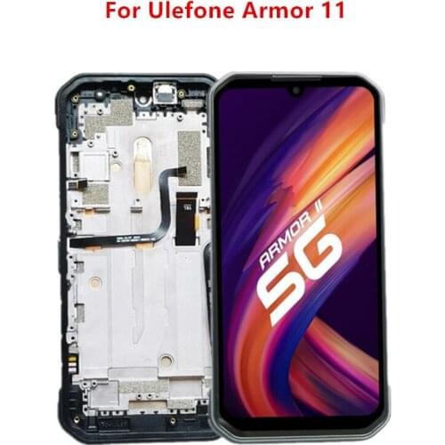 New Original LCD Display With Frame+Touch Screen Digitizer Assembly Replacement Glass For Ulefone Armor 11 5G Mobile Phone