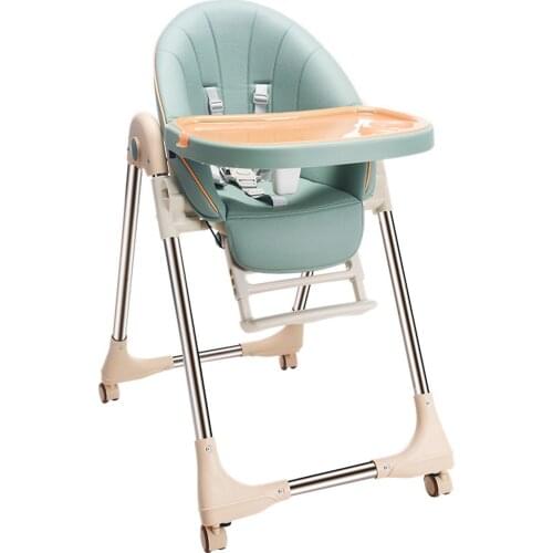 Toddler Baby Feeding Chair High Chair Dinning Chair With Adjustable Heigh For 0-6 Years Old Child