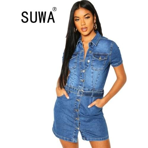 Летние платья-рубашки SUWA China At AliExpress