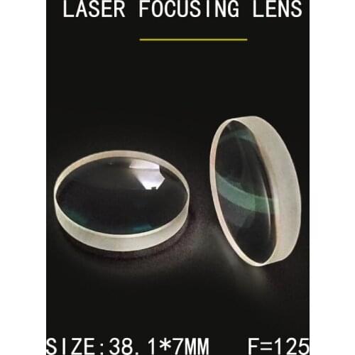 Weimeng 10 pcs 38.1*7mm F=125 LASER FOCUSING LENS JGS1 quartz material 1064nm coating Plano-convex For laser marking machine