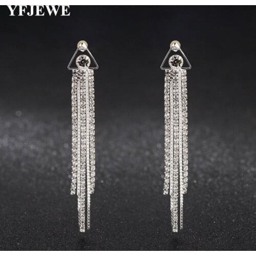 YFJEWE 2018 Hot Vintage Exaggerated Long Metal Dangle Earrings for Women Ethnic Statement Fringed Earrings Jewelry E547