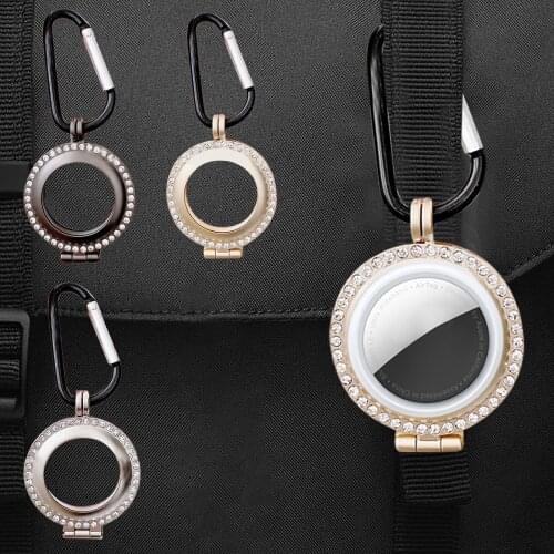 Protective For Airtags Metal Color Diamond Protective Anti-lost Device Covers Anti-scratch With Buckle Luxury Tracker Accessorie