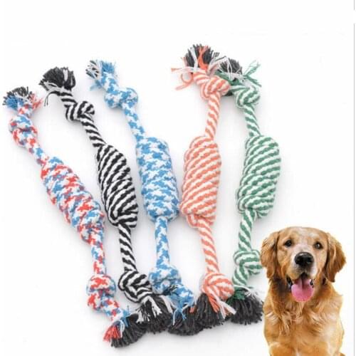 1pcs Pet Toys for dog funny Chew Knot Cotton Rope Bone Puppy Dog chew toy Pets dogs pet supplies for small dogs for puppys