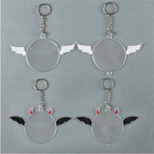 1PC Badge Protective Case Halloween Decoration Transparent Photo Cover DIY Keychain Bag Accessories