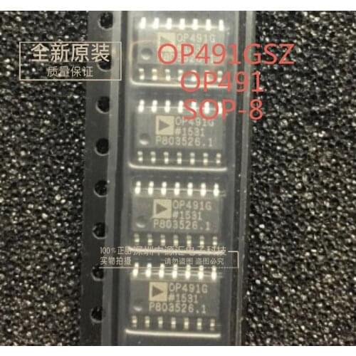 10pcs 100% new and orginal OP491GSZ OP491G OP491 SOP-14 Micropower Single-Supply Rail-to-Rail Input/Output Op Amps in stock