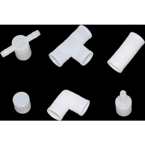 10Pcs 6 Styles 25 mm Plastic Water Pipe Connectors Chicken Rabbit Bird Drinking Fountain Pipe Connector Poultry Drinker Fittings