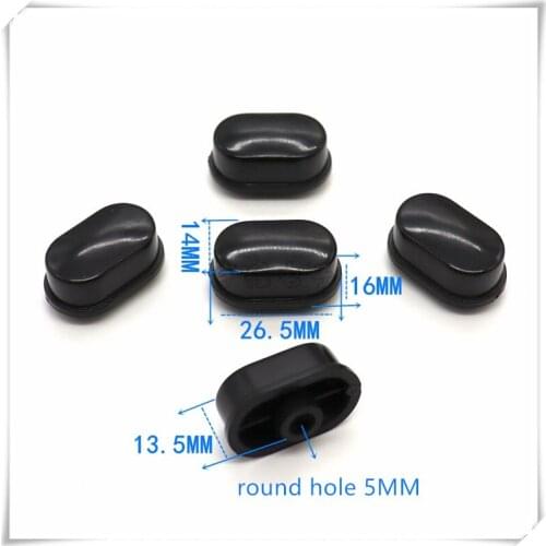 10 Piece Oval 26.5 * 14 * 13.8mm switch key cap round hole inner diameter 5mm plastic black touch switch button cap