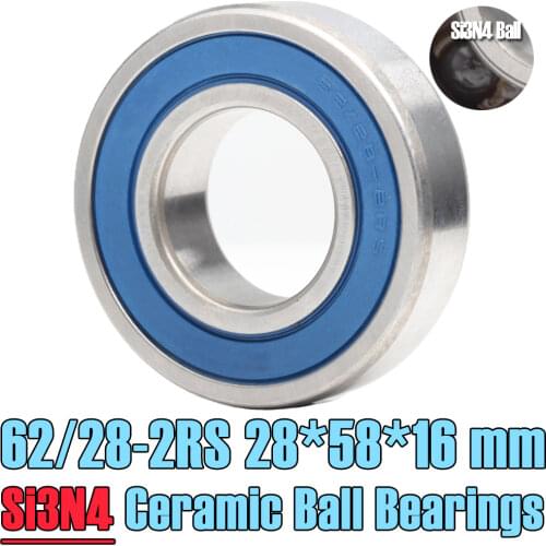 62/28 Hybrid Ceramic Bearing 28*58*16 mm ( 1PC ) Race Bike Front Rear Wheel 62 28 2RS LUU Hybrids Si3N4 Ball Bearings 62/28RS