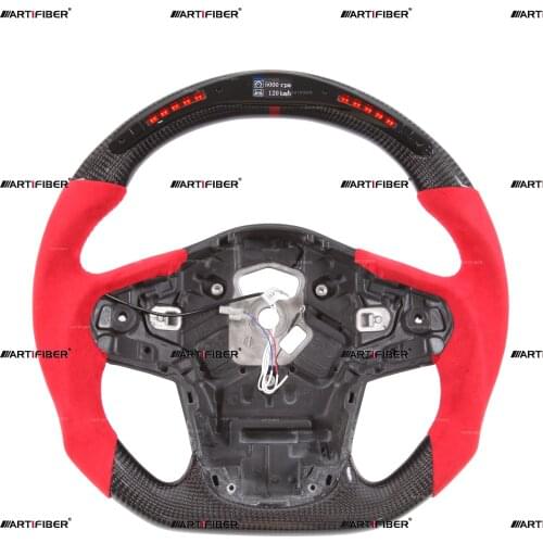 Race display 100% Real Carbon Fiber LED Steering Wheel for TOYOTA Supra A90