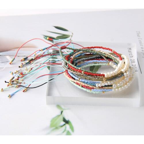 KELITCH 5Pcs/Set Bracelets Shell Pearl Classice Handmade Miyuki Beads Bracelets Charm Women Friendship Fashion Jewelry Bangles