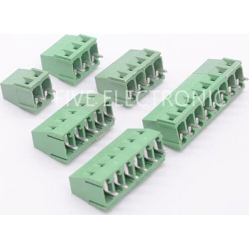KF128-2P/3P able to be spliced pitch: 2.54/3.5/3.81/5.0/5.08/7.5mm screw-type PCB amphenol connector terminal blocks