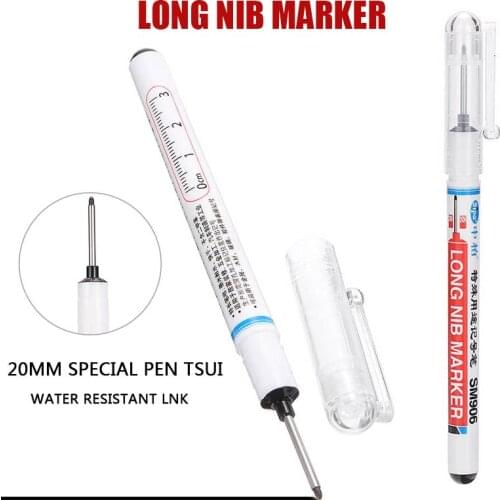 1pc Deep Hole Long Nib Marker Pens Home Decoration Paper Metal Glass Leather Goods Marks 20mm