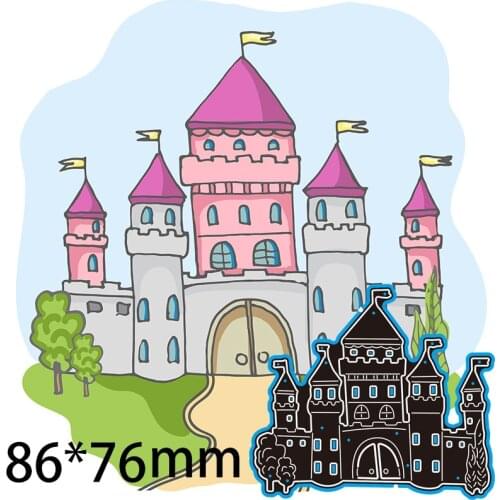 Metal Cutting Die Princess Castle Craft Die Template for DIY Scrapbooking Emboss Paper Card Making Die Mould Stencil