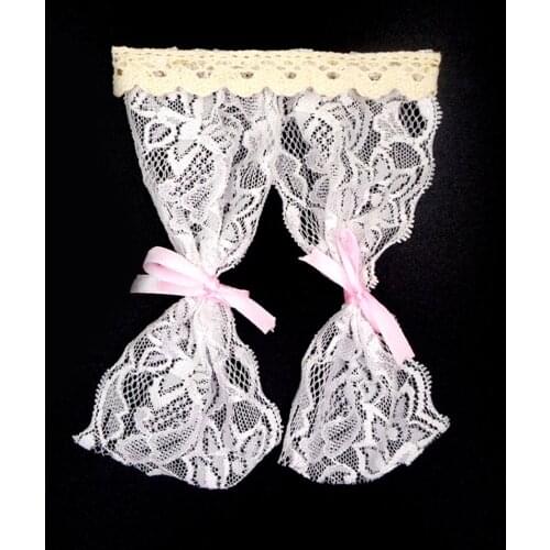 Lovely Handmade Dollhouse Miniatures Home Decoration Lace Curtain for 1/12 Scale Dollhouse Accessory