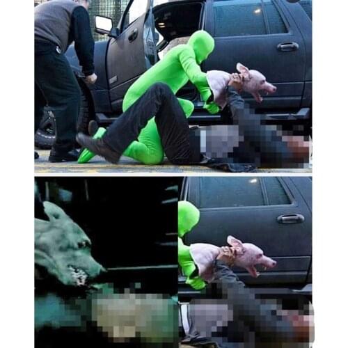 N7MF Photo Video Unisex Green Body Suit Stretchy Chromakey Disappearing Man Body Suit