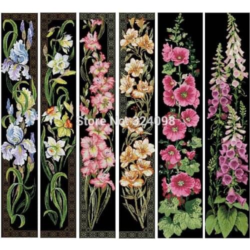 Flower patterns Counted Cross Stitch 11CT 14CT DIY wholesale Chinese Cross Stitch Kits Embroidery Needlework Sets home decor