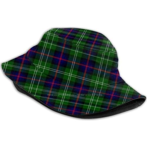 Clan Sutherland Tartan Bucket Hat Beach Tourism Hats Breathable Sun Cap Sutherland Heraldry Coat Of Arms Tartan Kilts Chief