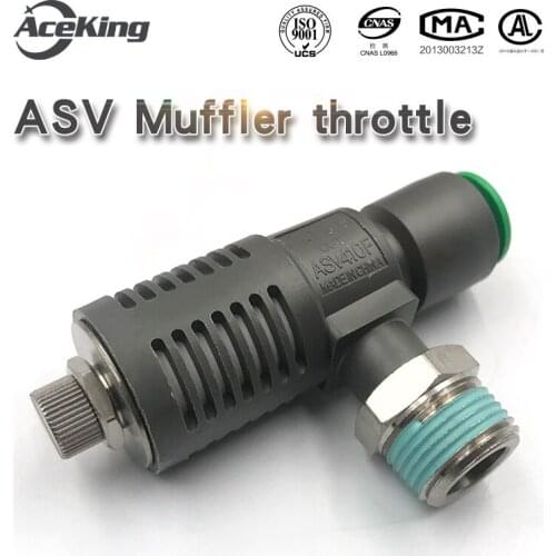 Pneumatic quick plug asv310f-01-06s quick exhaust throttle asv410f-02-08s/asv510f-03-10s muffled speed fast exhaust