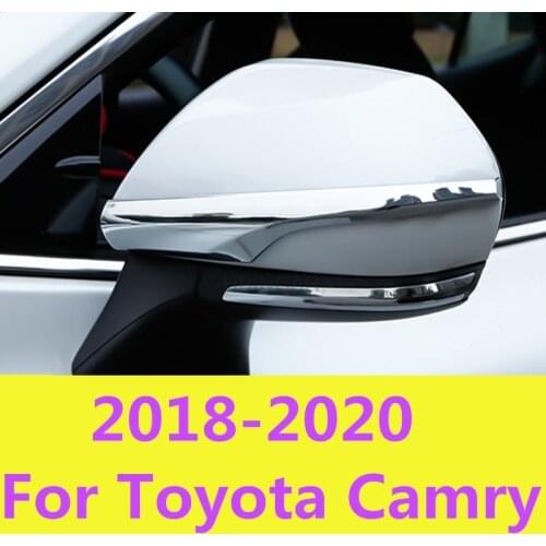 For Toyota Camry 8th Sedan 2018-2020 Rearview mirror anti-scratch strip decorative sequin anti-collision strip accessories