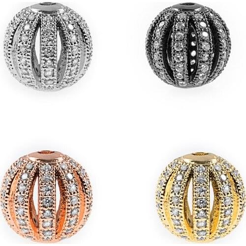 DIY Multi-Color And Versatile Accessories Hollow Round Spherical Earrings Bracelet Connector To Make Luxury Jewelry Accessories