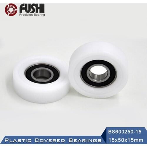 6002 2RS Ball Bearing Covered With POM plastic 15*50*15 mm ( 2 PCS ) Plastic Pulley Bearings 6002 RS