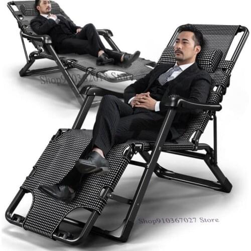 Folding Chair Lunch Nap Bed Balcony Leisure Back Lazy Sofa Portable Chair Beach Home Multi Function