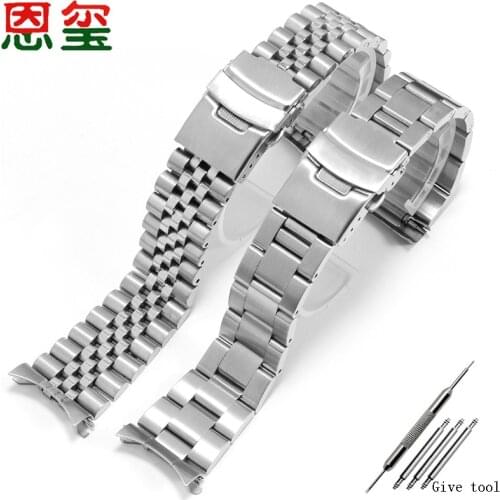 Stainless Steel Strap Replacement Metal Belt For Casio MDV106 Series 20mm 22mm Silver Solid Fine Steel Watch Chain