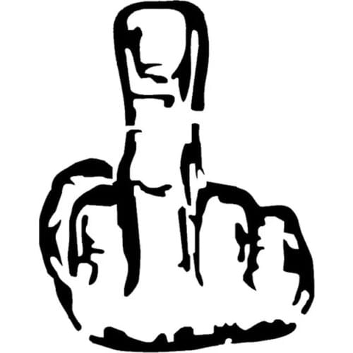 Middle Finger Funny Car Decal Reflective Laser Vinyl Car Sticker 3D JDM Car Styling Accessories