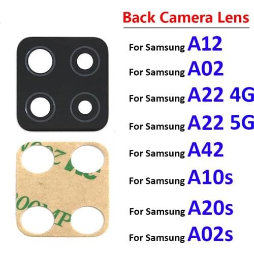 New Camera Glass For Samsung A12 A125F A21 A215F A31S A317F A42 A425F Rear Back Camera Lens Glass With Sticker