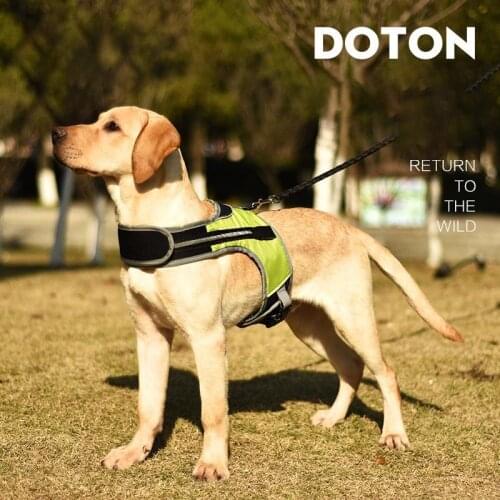 LED Dog Harness Reflective Pet Safety Chest Strap Adjustable Harness Collar Training Vest for Medium Large Dogs Walking Harness