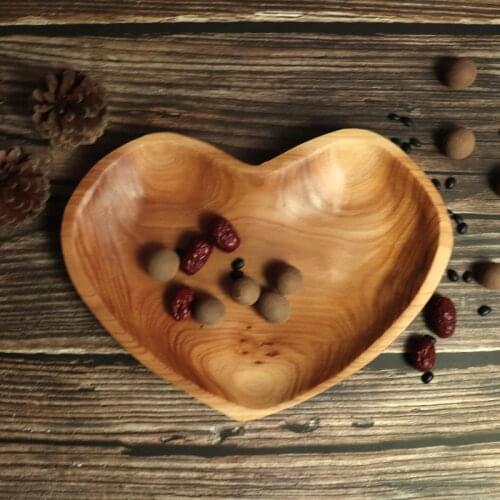 Natural Wooden Carving Home Storage Fruit Plate Wooden Bowl Fruit Plate Nut Chips Dish Tray