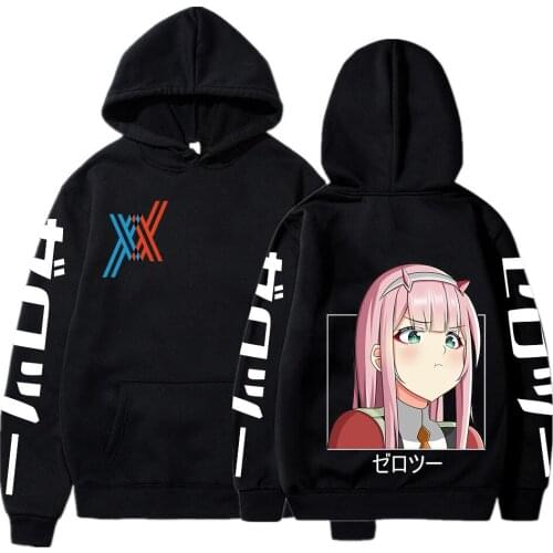 DARLING in the FRANXX ZERO TWO Funny Hoodies Sweatshirt Unisex Casual Japan Anime Men Women Hoodies Male Streetwear Tops