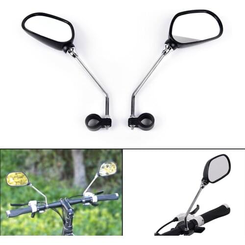 1 Pair Bicycle Rear View Glass Mirror Bike Cycling Wide Range Back Sight Reflector Angle Adjustable Left Right Mirrors