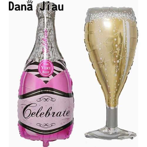 Wine bottlechampagne cup whiskey set Balloon 20 years old Happy Birthday Party Decor Aged To Perfection bar crown