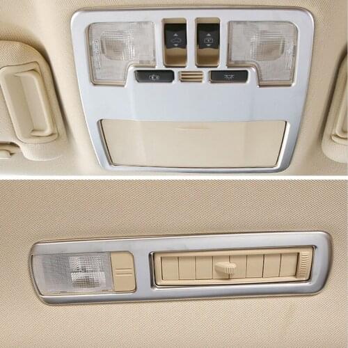 Inner Car Reading Light Decoration Trim For Toyota Highlander 2014 2015 2016 Free Shipping Chromed 5PCS