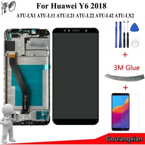 5.7 " AAA Quality LCD + Frame For Huawei Y6 2018 ATU-L11 ATU-L21 ATU-L22 ATU-LX3 LCD Display + Touch Screen Digitizer Assembly