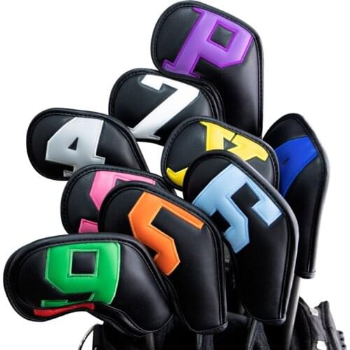 Colorful Number Golf Iron Head Covers Iron Headovers Wedges Covers 4-9 ASPX 10pcs Golf Accessories