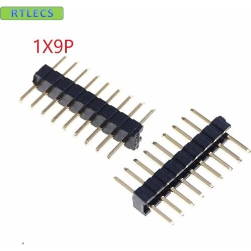 1000 pcs 1x9 P 9 Pin 1.27 mm PCB Male Header Single row Straight PCB Through Hole Pin Headers Rohs Lead Free