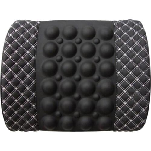 12V/24V Car Electric Massage Lumbar Support Unisex Waist Cushion Massager Y4UA