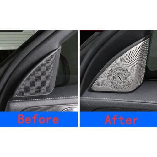 200pc Car Stereo Speaker Decoration Auto Tweeter Trim Cover Stickers Interior Accessories For Mercedes Benz C E Class C200 C180L