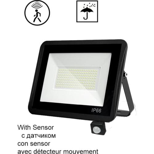 220V 10-100W LED FloodLight Spotlight Exterior Street wall reflector Lamp Garden Led LED Lights Bright Motion Sensor Gardern Led