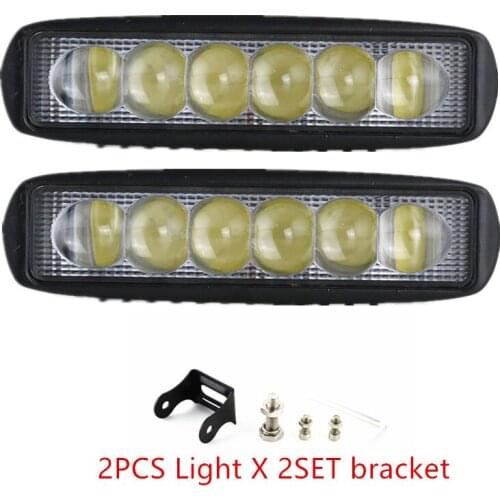6Inch 18W LED Light Bar Mini Bar Flood beam and Spot Beam Fog Lamp For Offroad Boat Truck 6 LED Driving Lights 2018 years New